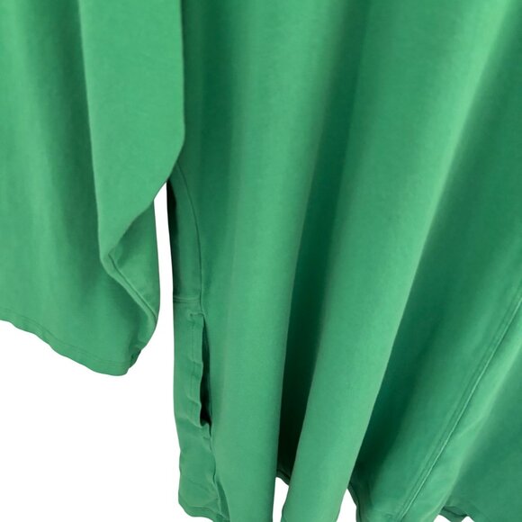 Attitudes by Renee Green Round Neck Tunic Top Front Pockets Elbow Sleeves Cotton - Picture 5 of 8